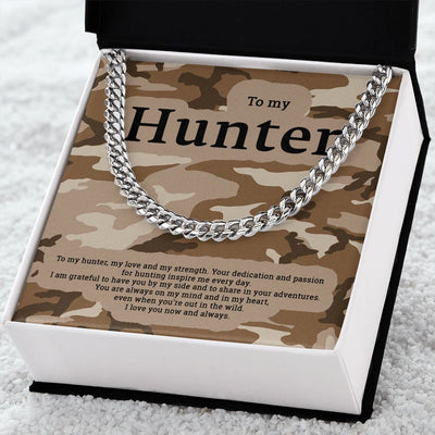 To my hunter | cuban chain necklace - SweetTeez LLC