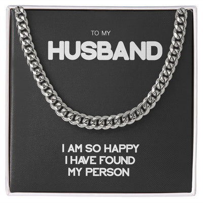 to my husband chain link necklace - SweetTeez LLC