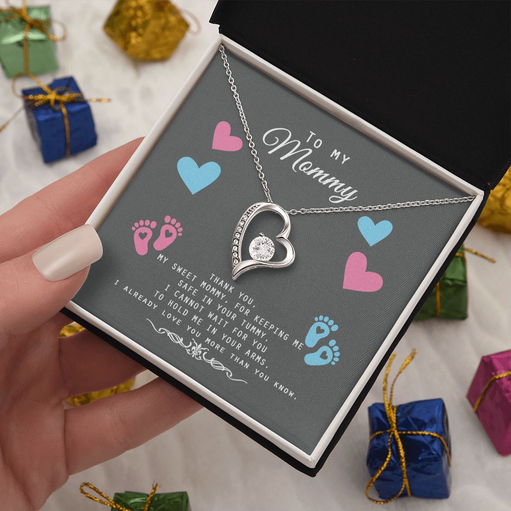 To My Mommy From Baby | Forever Love Heart Necklace - SweetTeez LLC