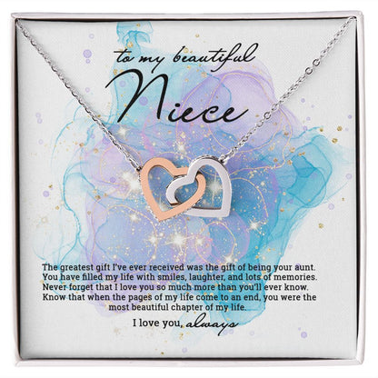 To my Niece | Interlocking Hearts Necklace - SweetTeez LLC