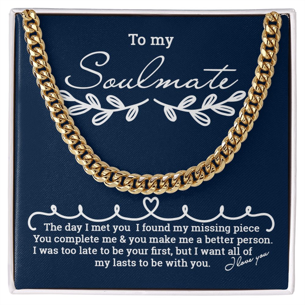 To MY Soulmate | cuban chain necklace for men - SweetTeez LLC