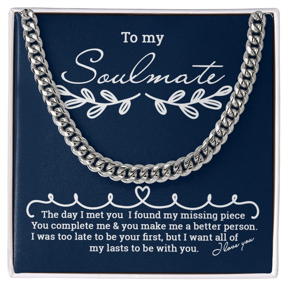 To MY Soulmate | cuban chain necklace for men - SweetTeez LLC
