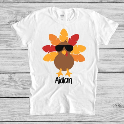Turkey Shirt , Personalized Turkey Shirt , Personalized Turkey Shirt For Boys , Boys Thanksgiving Shirt , Turkey Shirt For Boy - SweetTeez LLC