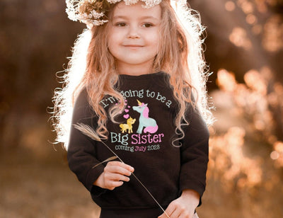 Unicorn Big Sister sweatShirt toddler | personalized - SweetTeez LLC