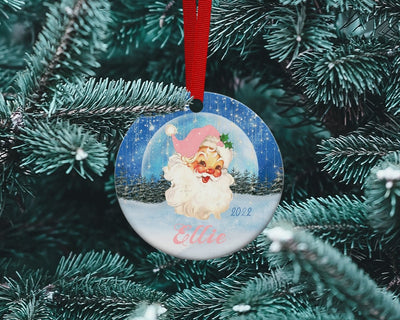 Vintage Santa Ornament | With Name - SweetTeez LLC