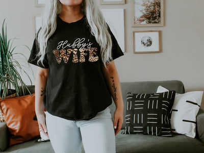 Wife Shirt, Shirts for Wife, Wedding Gift, Bridal Shower Gift, Leopard Print Shirt, Shirts For Women, Gift For wife - SweetTeez LLC